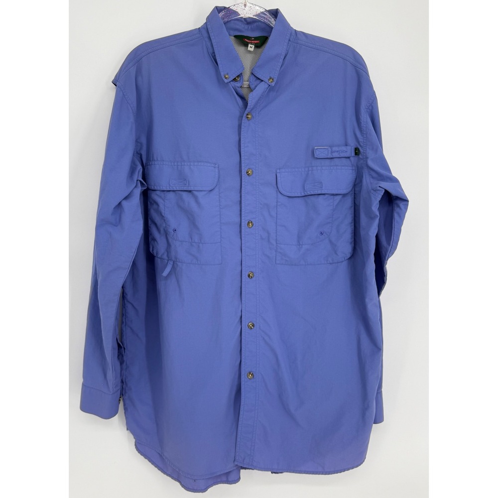 Redington‎ Mens Blue Long Sleeve Fishing Shirt Ventilated Mesh Back Sz M